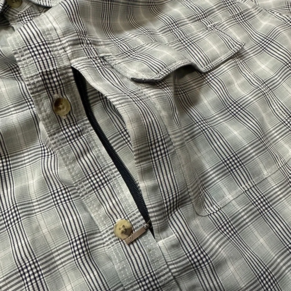 North Face Shirt Mens XL Gray Green Plaid Modal Blend Hiking‎ Gorpcore AH6W